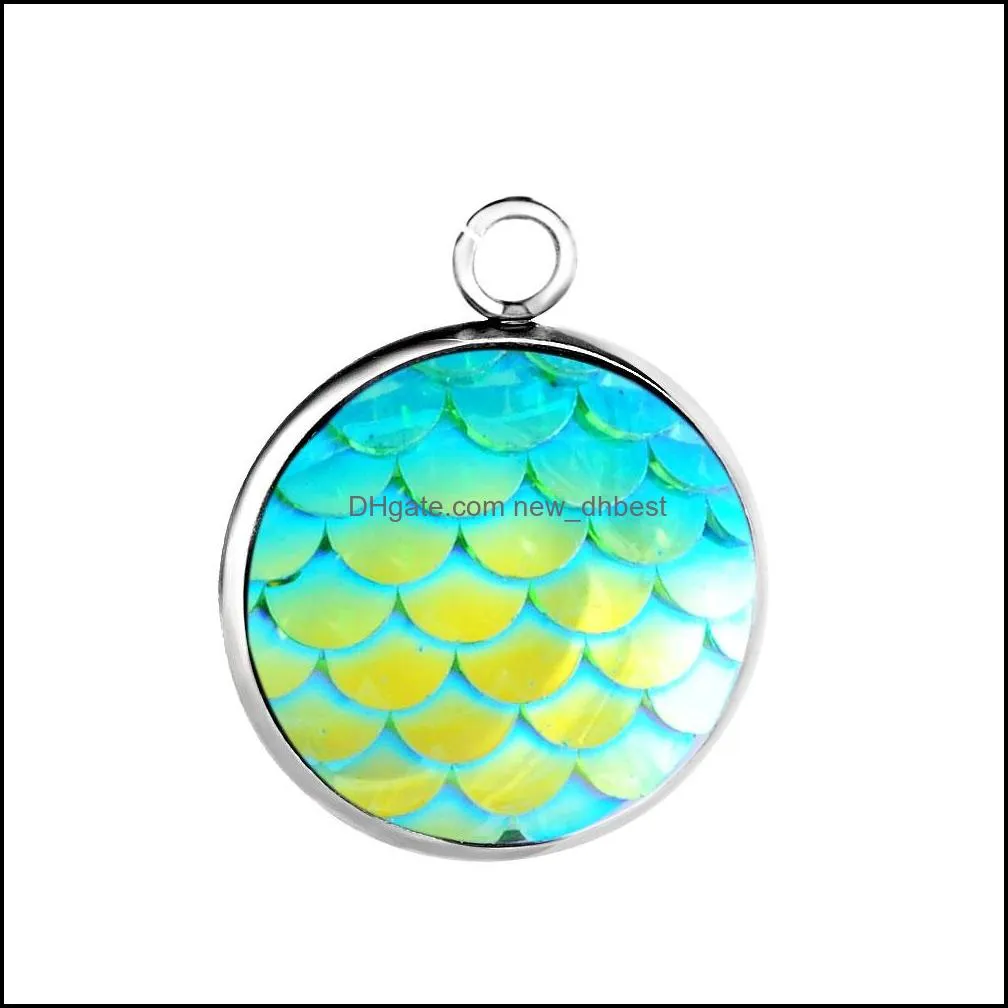  arrival 20pcs / set fish scales pendant for making necklace bracelet diy silver plated jewelry accessory wholesale