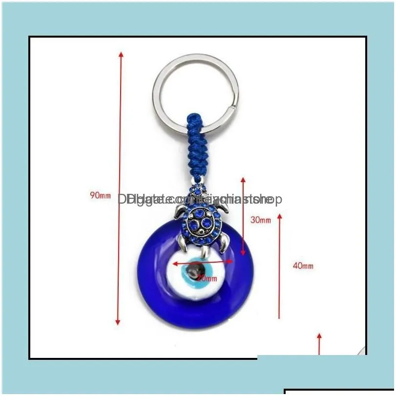 key rings butterfy turtle owl palm evil eyes keychain metal keyring glass lucky blue eye pendant ornament keychains for christmas dr