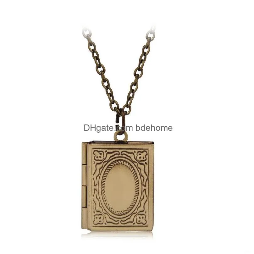 fashion jewelry vintage carved openable locket p o box pendant necklace sweater necklaces