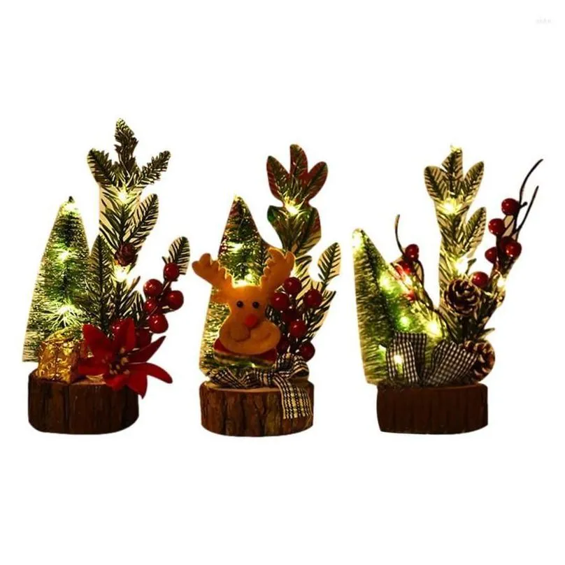 christmas decorations small tree exquisite with led lights party favor christmasornaments for indoor home bedroom kitchen