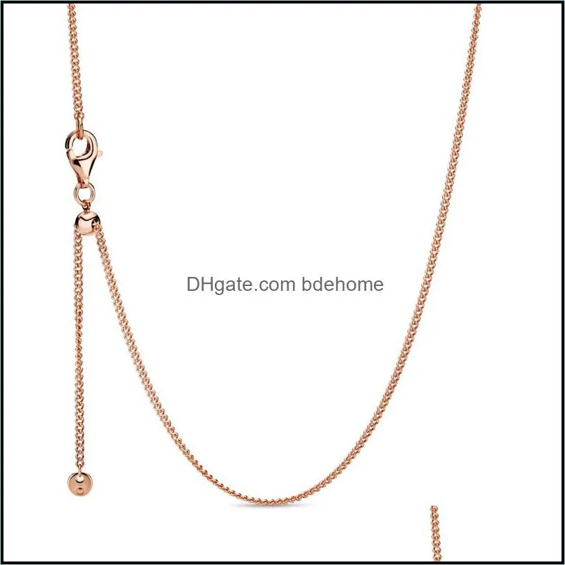 1 1 rose gold shine curb chain necklace womens clavicle chain fit diy pendant factory direct sale white 3417 q2