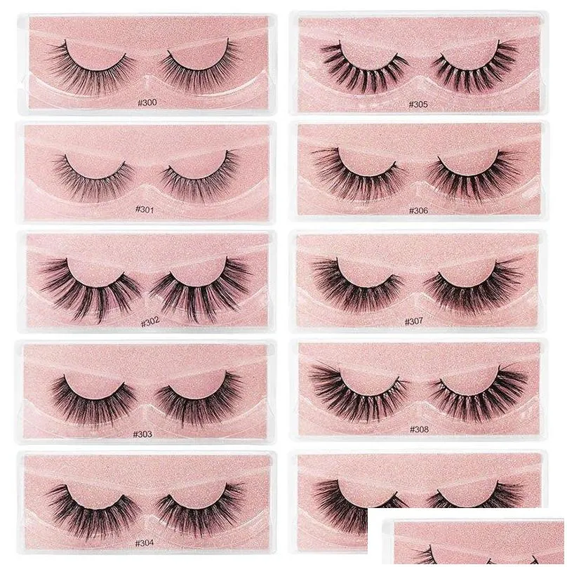 3d thick eyelashes imitation mink lash 300 1 pair each long wholesale beauty tools makeup artificial lashes