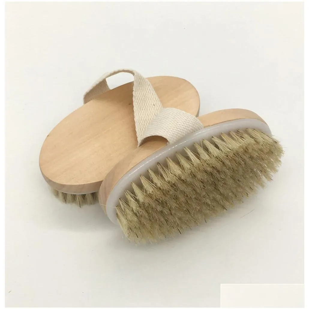 dry skin body brush with natural boar bristles remove dead skin dry brushing body bath brush for men women