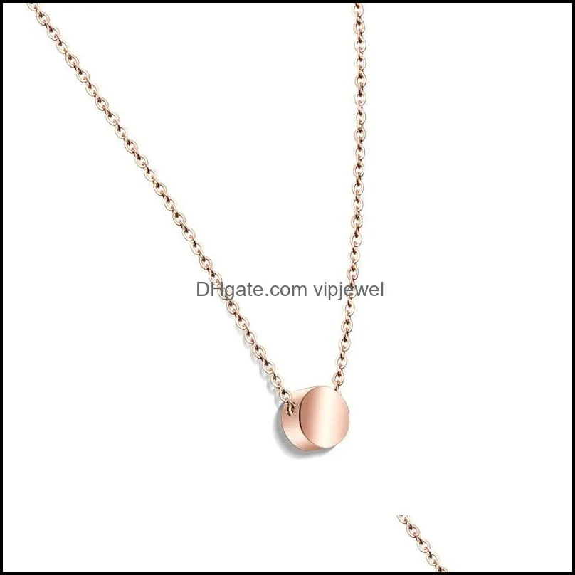 little blank slider heart pendant stainless steel small round necklace engravable memorial by own jewelry for women wholesale