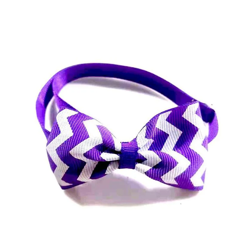  wave stripes pet dog bow ties polyester dog cat neckties bowties collar accessorie pet dog christmas pet supplies