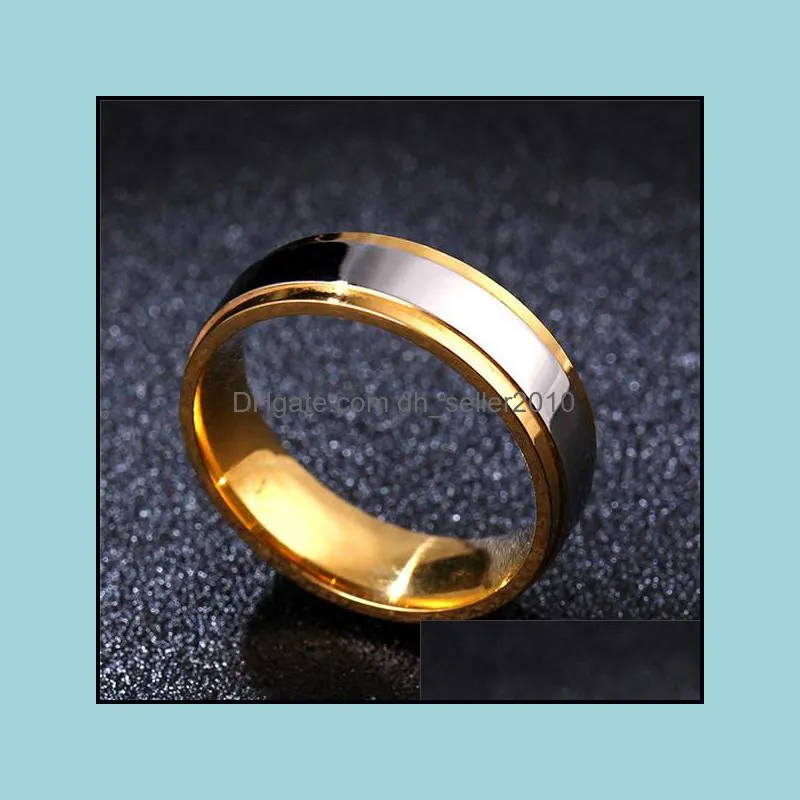 fashion golden ring for women and men 316 stainless steel ring couple party wedding rings lovers gift