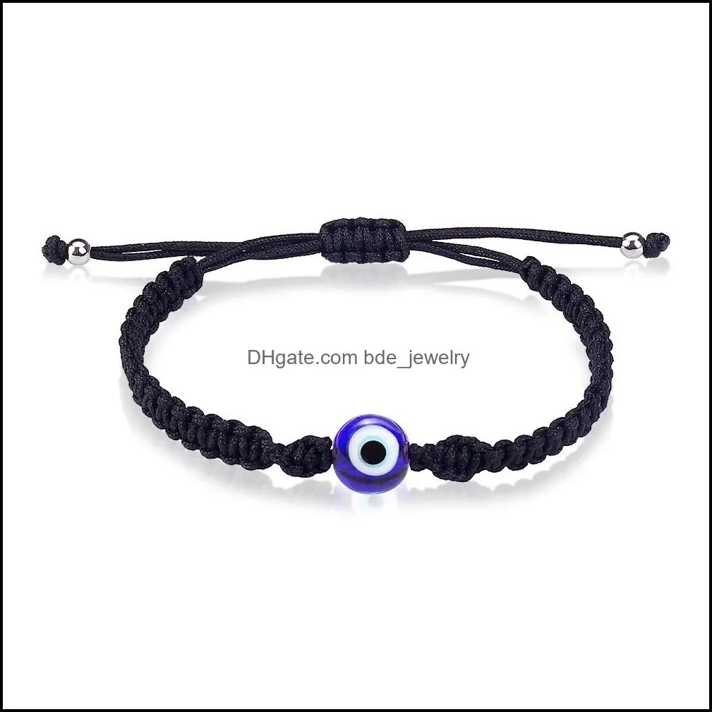 handmade braided red thread string bracelet link chain for women men turkish evil blue eye charm lucky rope adjustable friendship jewelry