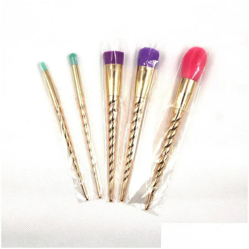 professional glam 5pcs makeup brush eyeshadow blush powder face brushes cosmetics make up woman designer beauty tools