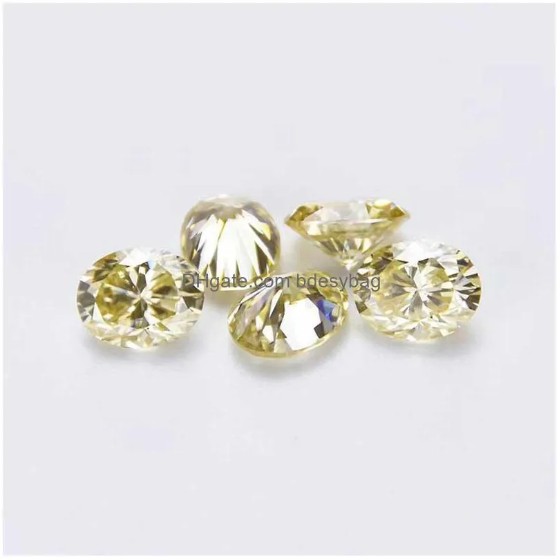 other original yellow color vvs1 oval cut moissanite loose stones pass diamond synthesis gemstones for diy jewelryother otherother