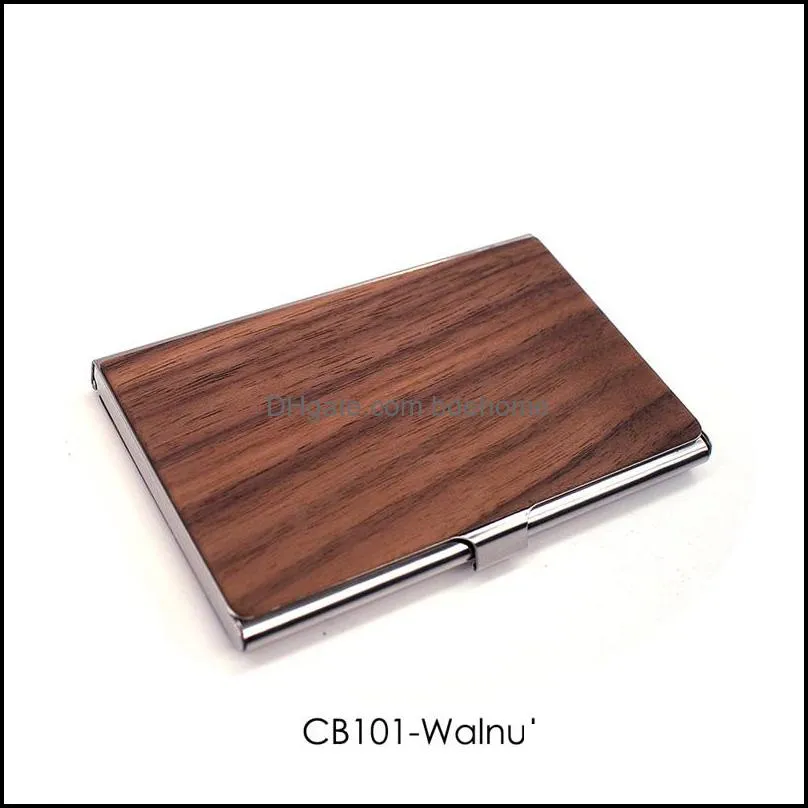 professional wood business card holder pocket case slim carrier holders for men m7dd jewelry pouches bags 320c3