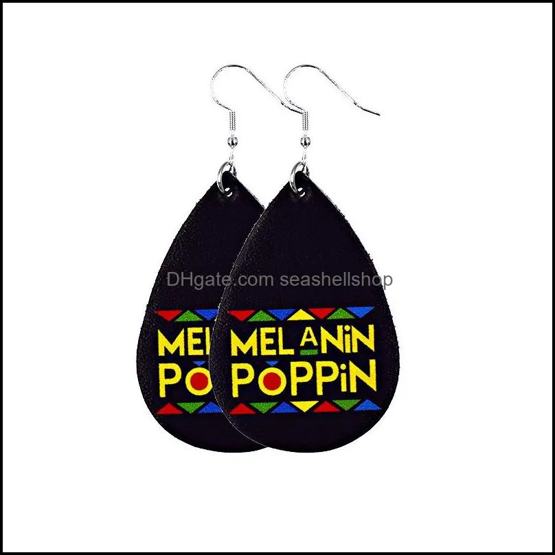 black lives matter leather earrings design i cant breathe doublesided printing pu leather drop earrings for women party