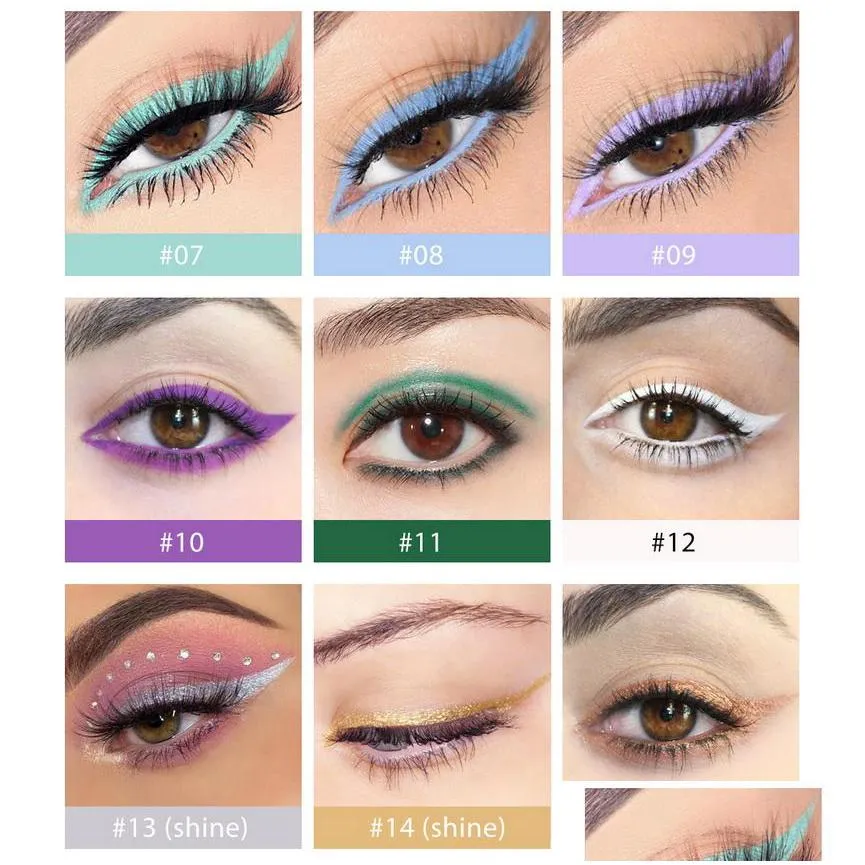 handiyan 20 colored eyeliner pencil set rotate pencils waterproof lasts up to 12 hours makeup eye liner kit