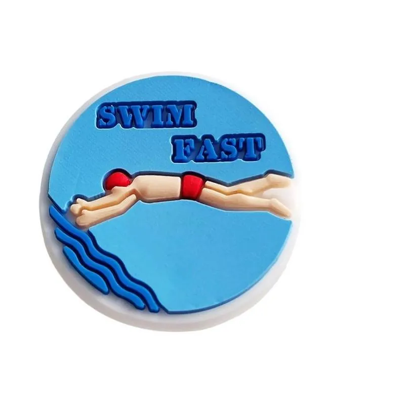 swimming charms shoe pvc cartoon croc decoration buckle accessories clog pins charm buttons football sports buckles