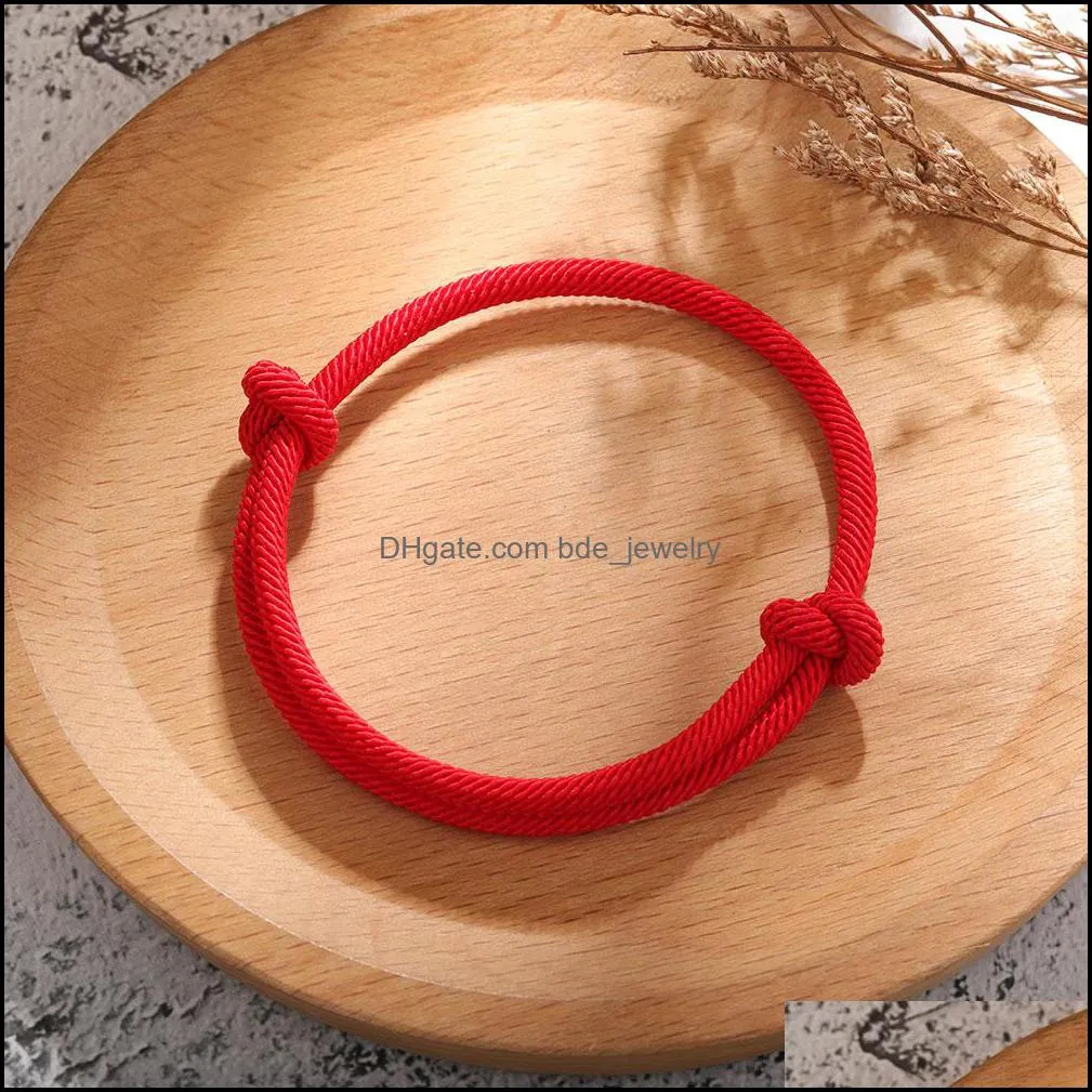 2021 lucky red rope thread link bracelet women men boho handmade adjustable woven string distance couple bracelets jewelry gift