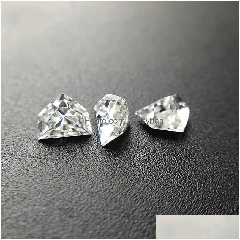 other 1ct d color vvs1 geometric moissanite loose stones half moon shape lab gemstone pass diamond for diy jewelryother otherother