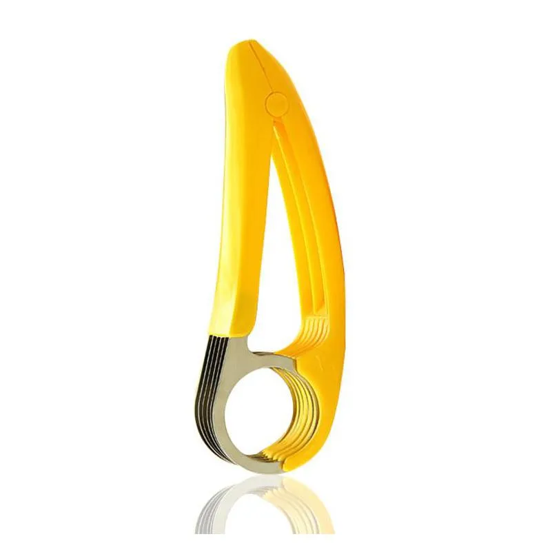 stainless steel banana cutter fruit vegetable sausage slicer salad sundaes tools cooking tools kitchen accessories gadgets