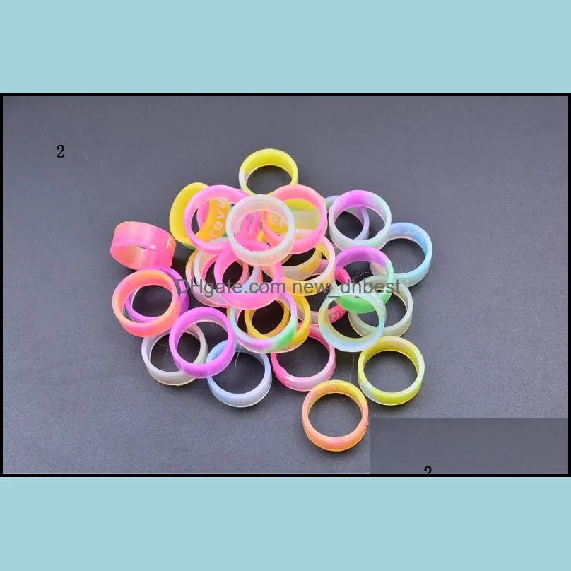  individuality 8mm width silicone rings originality luminous men women s ring colours male rings for sale wholesale