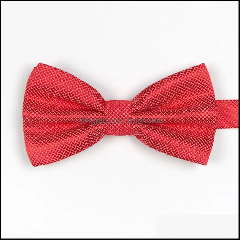 solid color fashion bow ties groom men plaid marriage butterfly wedding business suit bow tie 1865 t2