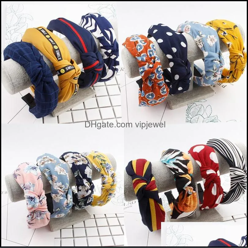 fashion knot striped headbands women shining beading headband for girls solid lovely hoop bezel hair accessories
