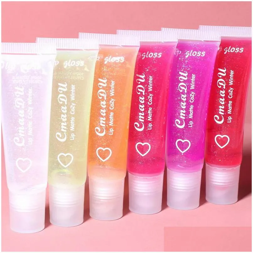 cmaadu soft lip gloss tube lipgloss hydrating lips balm base pure transparent glosses 6 colors moisturizer natural nutritious makeup