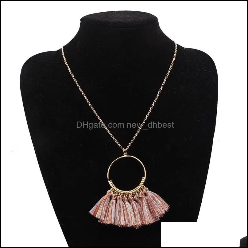 long tassel necklace for women vintage brand wholesale necklace boho bohemian necklace ethnic vintage fashion jewelry