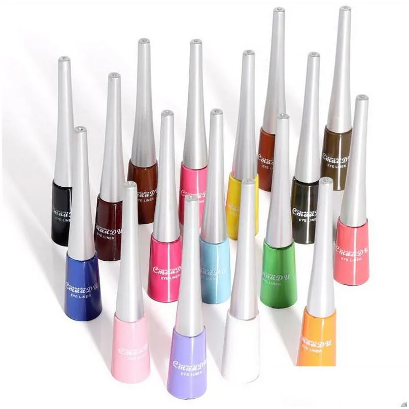 17 color liquid eyeliner matte fast dry multicolor pigment long lasting all day cmaadu wholesale eye liner