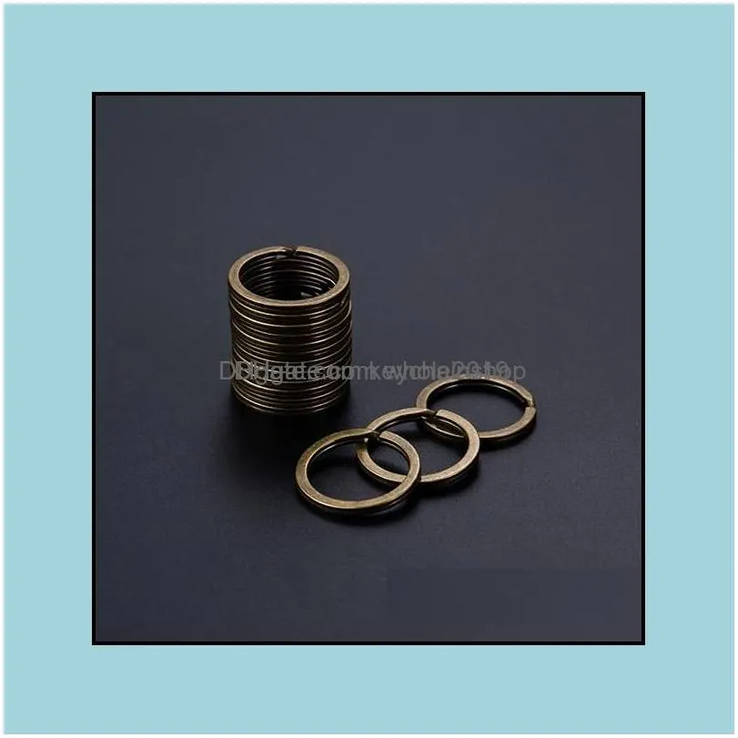 key rings split ring metal flat 25mm bronze 30mm nickel plated round mouse shape keychains accessories drop delivery jewelry dh28v