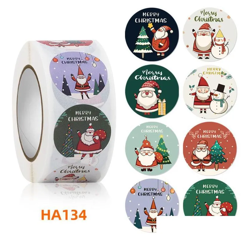 1 inch merry christmas diy handmade sticker package thank you label sealing stickers party snowman adhesive seal labels stationery sticker