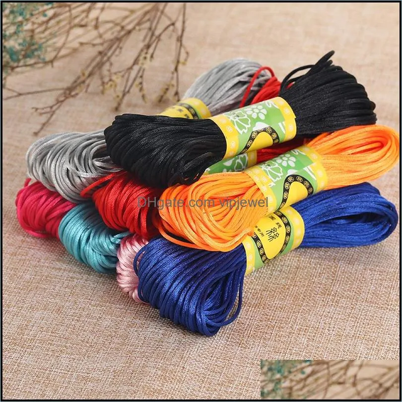 20 meter 1mm diy polyester thread for handmade bracelet necklace multicolor chinese knot thread polyester stitching thread