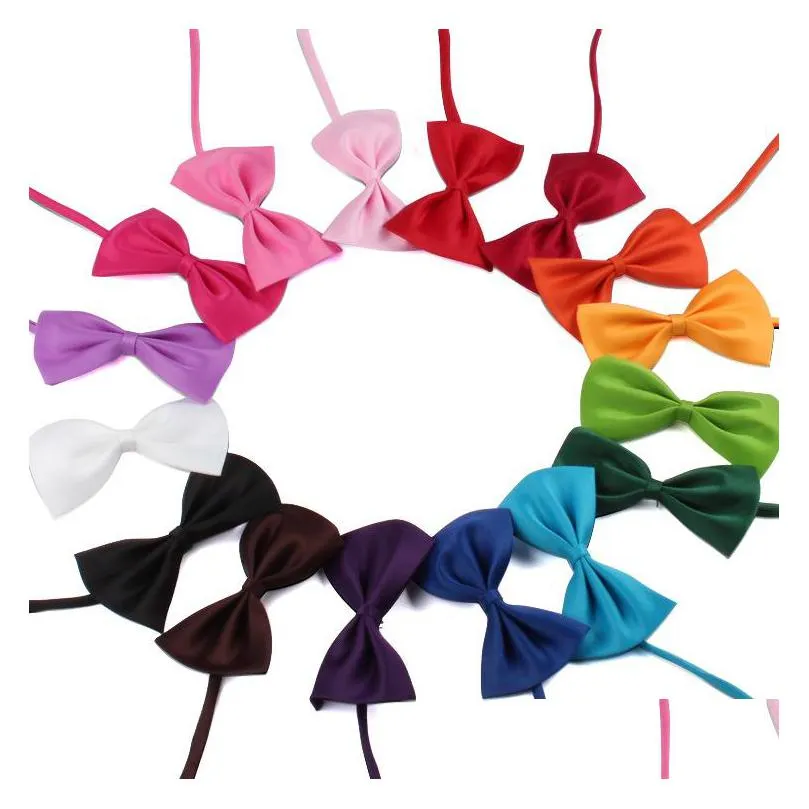 fashion adjustable pet dog bow tie neck accessory necklace collar puppy bright color pet bowknot tie