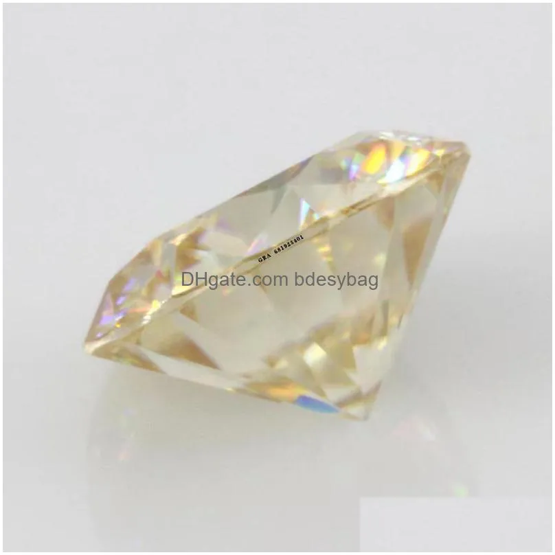 other 1ct/pack 0.83mm round cut champage color vvs1 moissanite loose stones pass diamond gemstone for diy jewelryother otherother