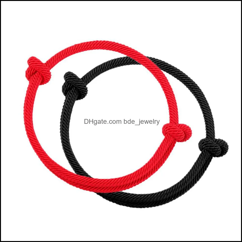 2021 lucky red rope thread link bracelet women men boho handmade adjustable woven string distance couple bracelets jewelry gift