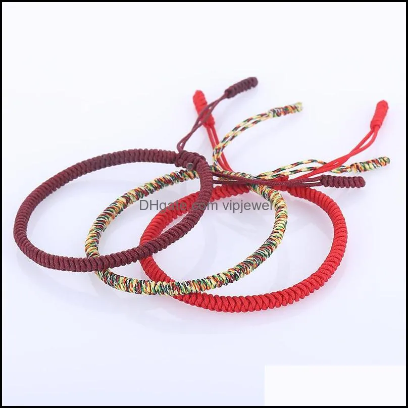  multi color tibetan buddhist bracelets good lucky charm tibetan braided bracelets bangles for women men handmade knots rope