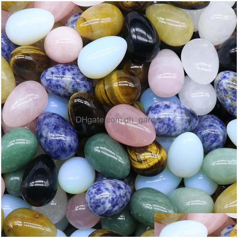 30mm egg shape crystal natural stone craft jewelry chakra reiki healing energy protection decoration gift