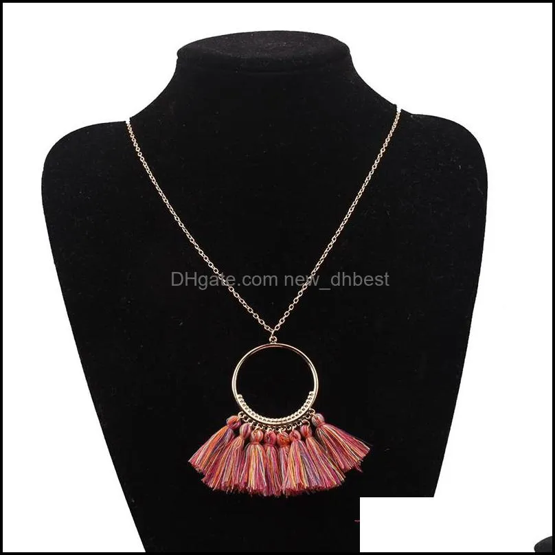 long tassel necklace for women vintage brand wholesale necklace boho bohemian necklace ethnic vintage fashion jewelry