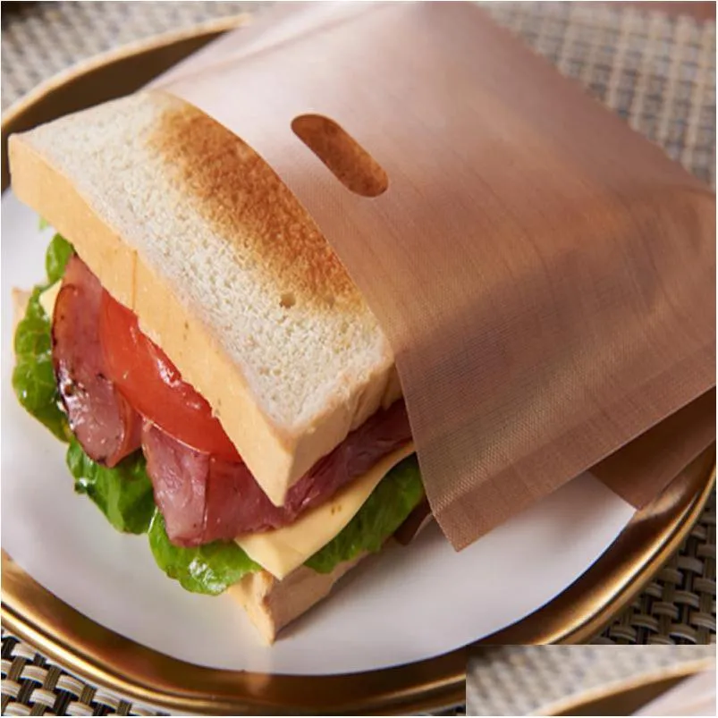 made easy food grade reusable nonstick baked toast bread bags for grilled cheese sandwiches toaster bags baking accessories