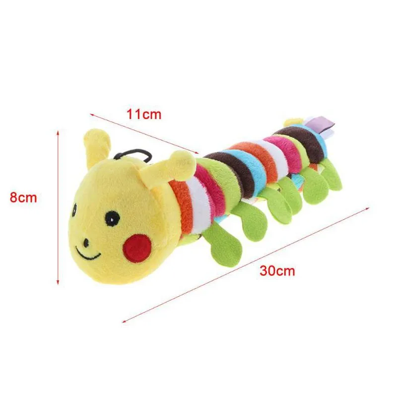 plush stuffed pet dog toys sound cute caterpillar chew squeak toys for dogs teeth cleaning cats dog products chewing toy