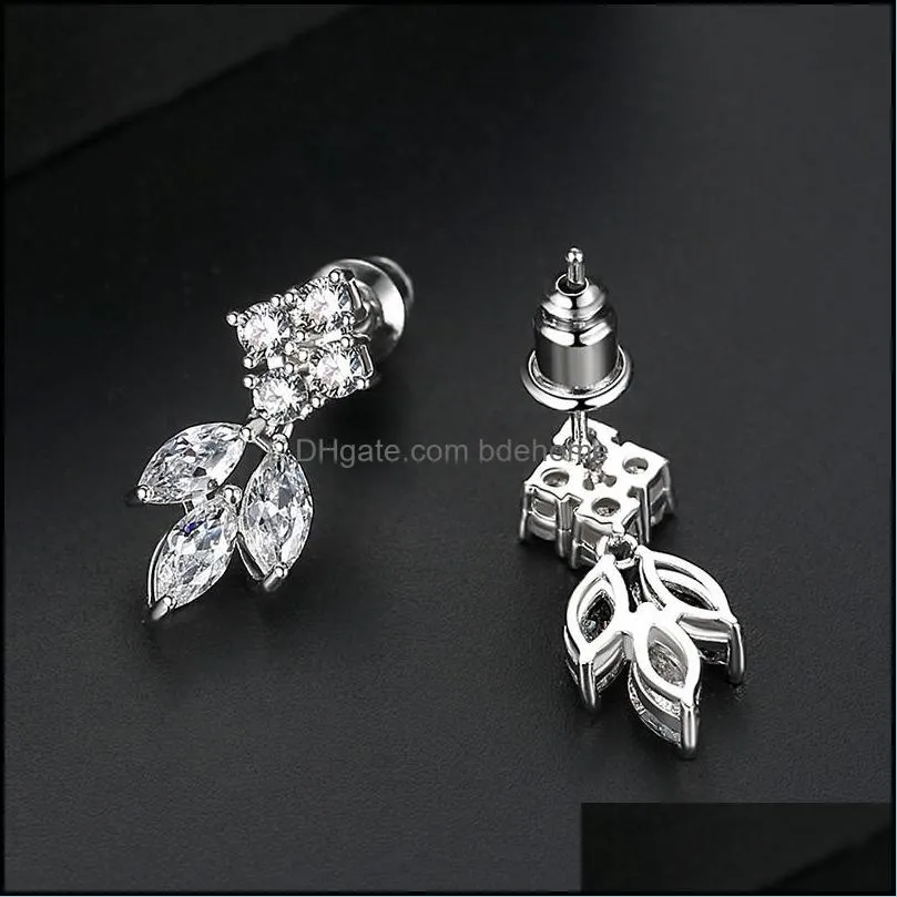 square zirconia rhinestone flower chandelier earrings wedding beauty pageant prom flower pendant earrings for women jewelry bride