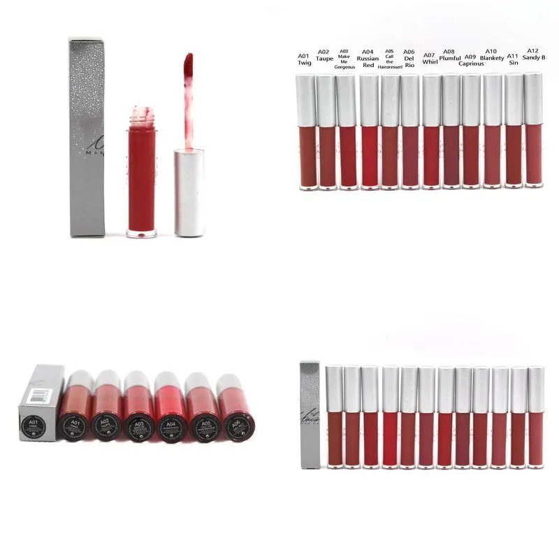 matte lip gloss lips glosses lustre lipgloss moisturizer natural 12 colors silver tubes makeup lipper