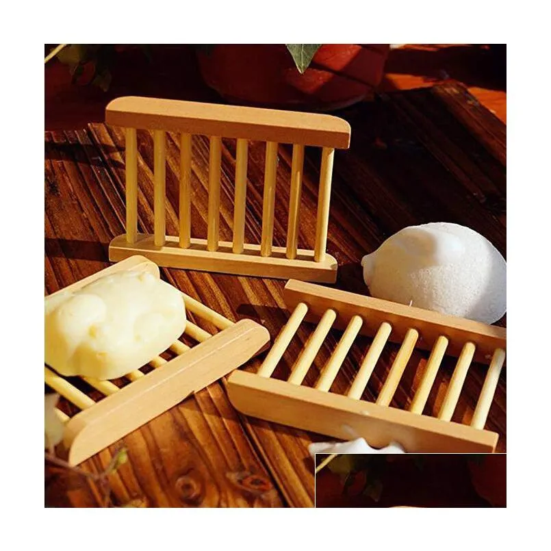 natural wooden soap dish wooden soap tray holder soap storage rack plate box container bathroom accessories