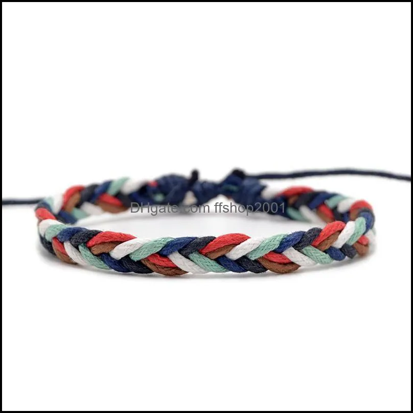 classical cotton rope bracelet handmade woven bangle braided friendship thin bracelets jewelry q506fz