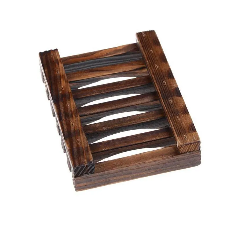 natural wooden bamboo soap dish tray holder storage soap rack plate box container for bath shower plate bathroom
