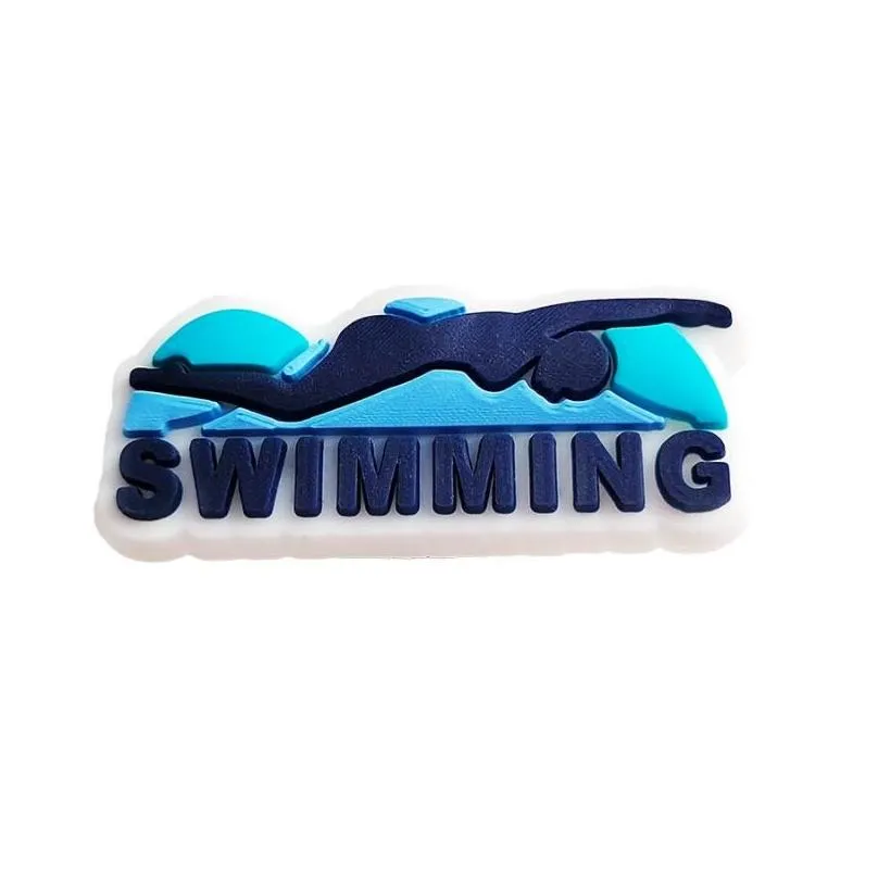 swimming charms shoe pvc cartoon croc decoration buckle accessories clog pins charm buttons football sports buckles