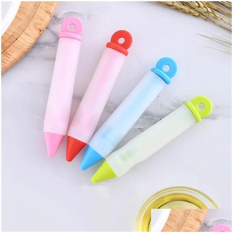 silicone food writing pen chocolate decorating tools cake mold cream cup cookie icing piping pastry nozzles kitchen accessories