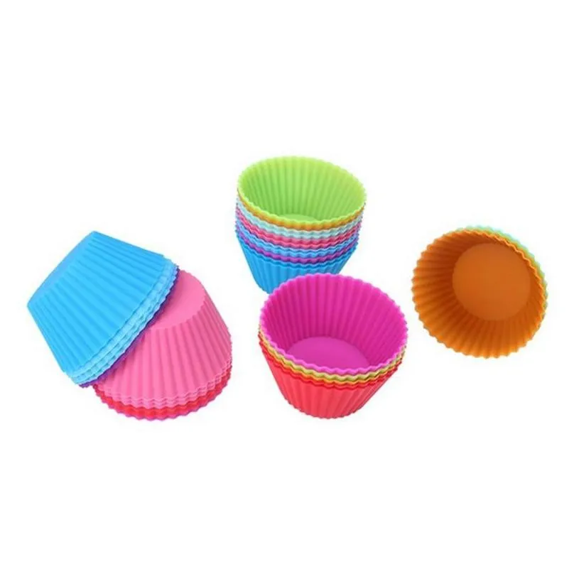 silicone baking mold 7cm cake molds nonstick muffin snacks gelatin bakeware cupcake liner baking molds kitchen accessories