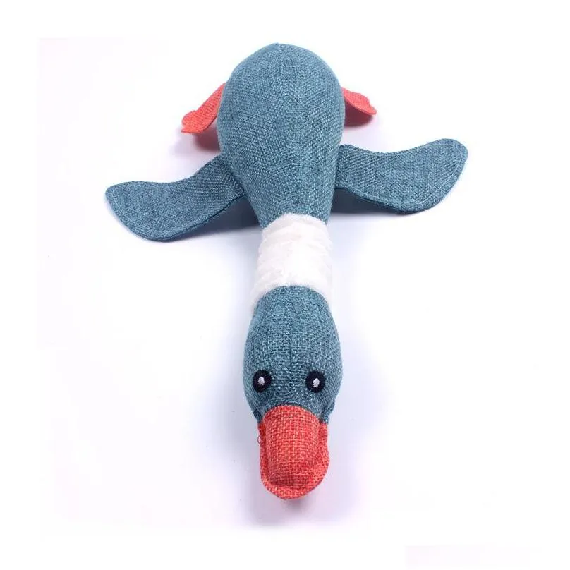 dog toy resistance bite chew toys squeaky sound pet toy for cleaning teeth puppy dogs chew supplies cartoon wild goose plush