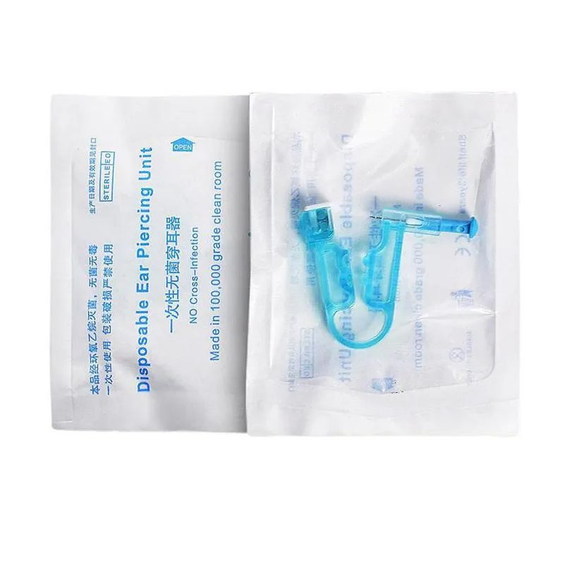 healthy safety sterile disposable body ear nose piercing gun ears piercer tool kit 20pcs