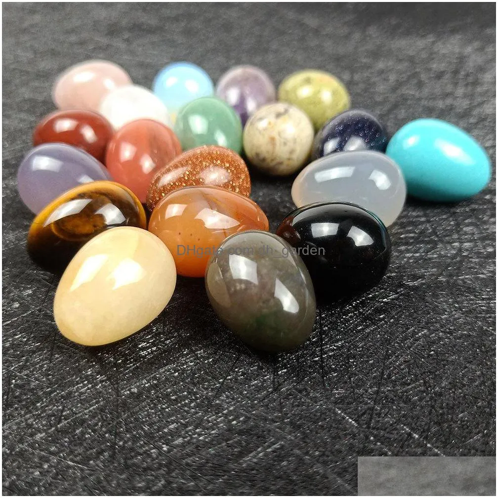 polished egg shape loose reiki healing chakra natural stone ball bead palm quartz mineral crystal tumbled gemstones hand piece home decoration accessories