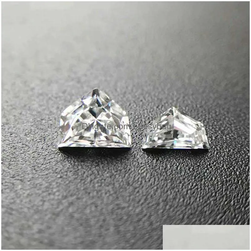 other 1ct d color vvs1 geometric moissanite loose stones half moon shape lab gemstone pass diamond for diy jewelryother otherother