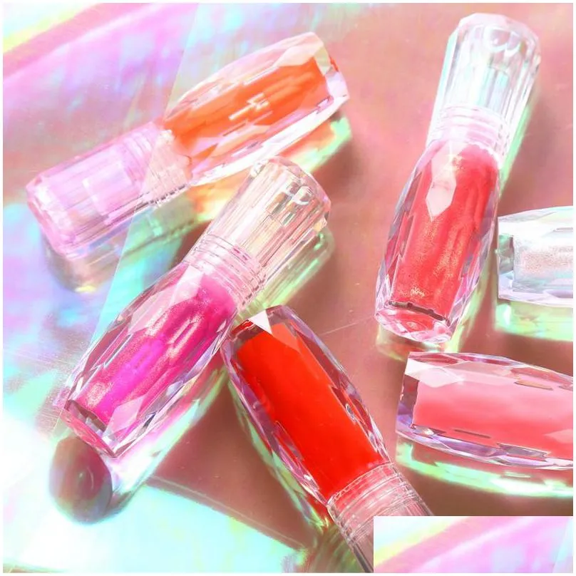 handaiyan jelly lip gloss fuller lips plump natural 6 color option mint moisturizer 3d crystal cosmetics makeup lipgloss